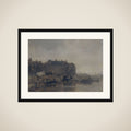 Houses on the Prins Hendrikkade, Amsterdam, on a Misty Day framed