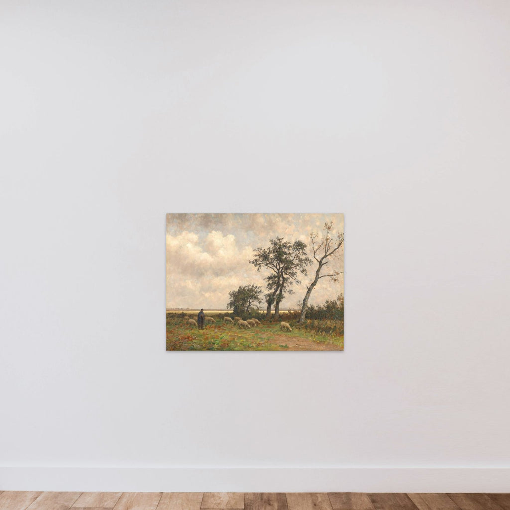 Landscape in Drenthe unframed — shown to scale