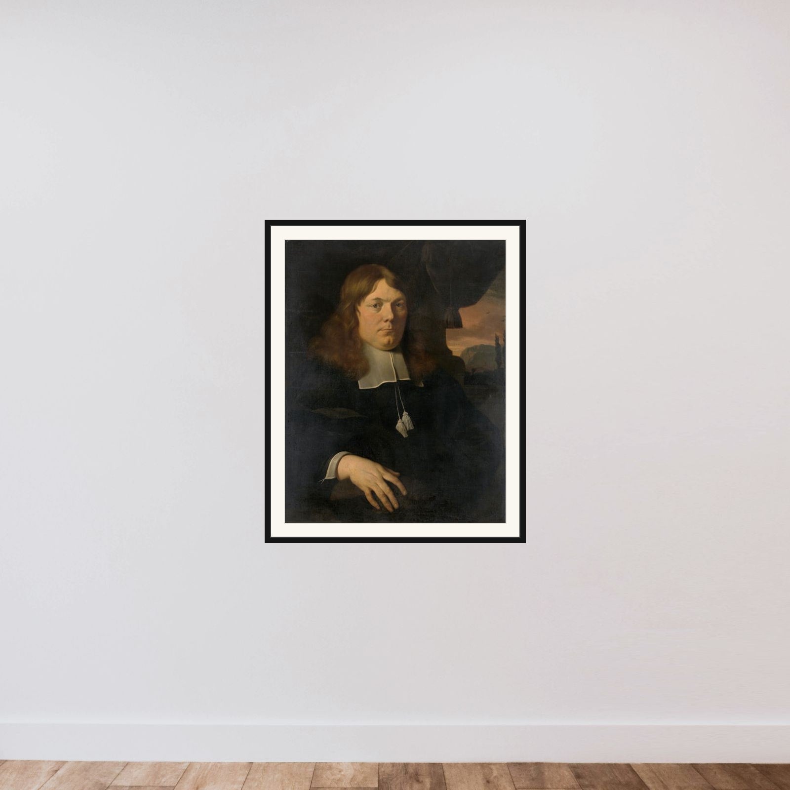 Portrait of a Man framed — shown to scale