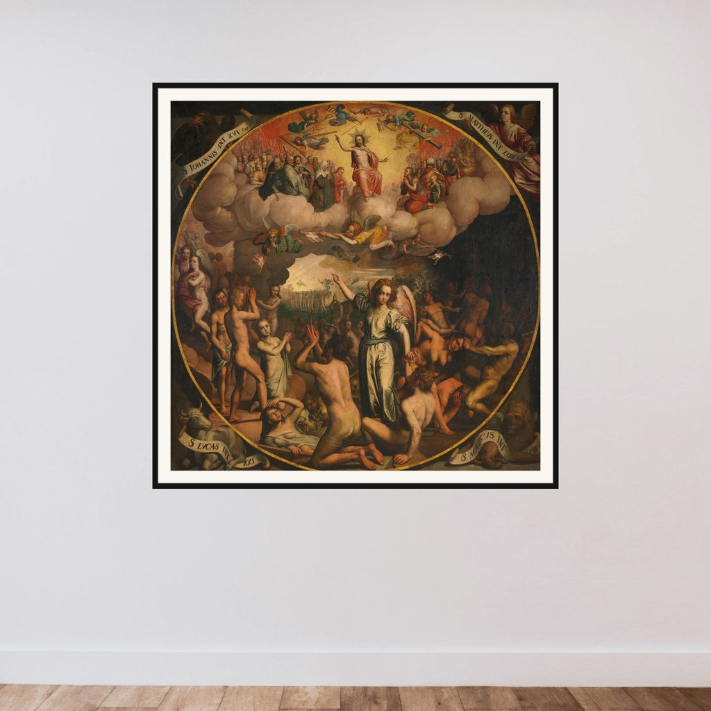 Last Judgment framed — shown to scale