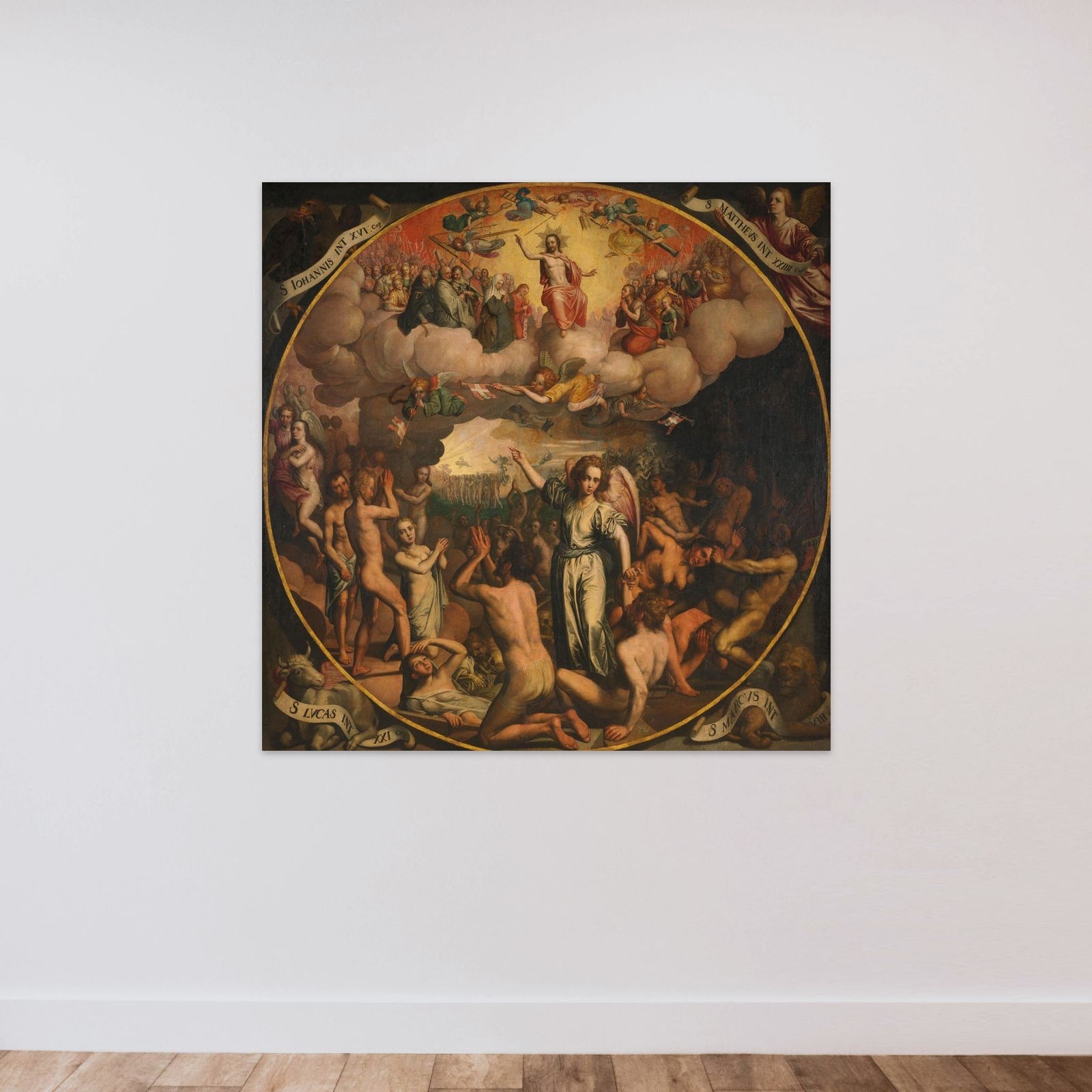 Last Judgment unframed — shown to scale