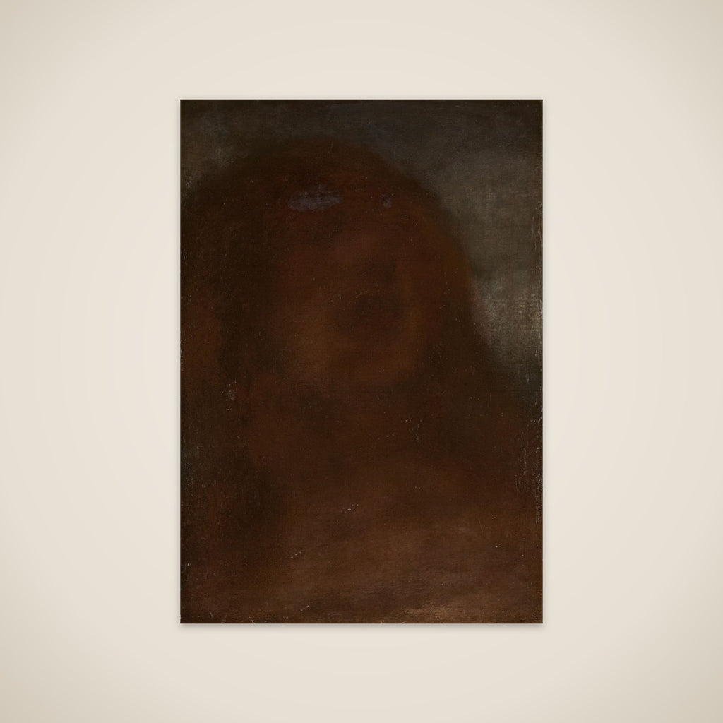 Kop van een vrouw, genaamd 'A fair beauty' unframed print