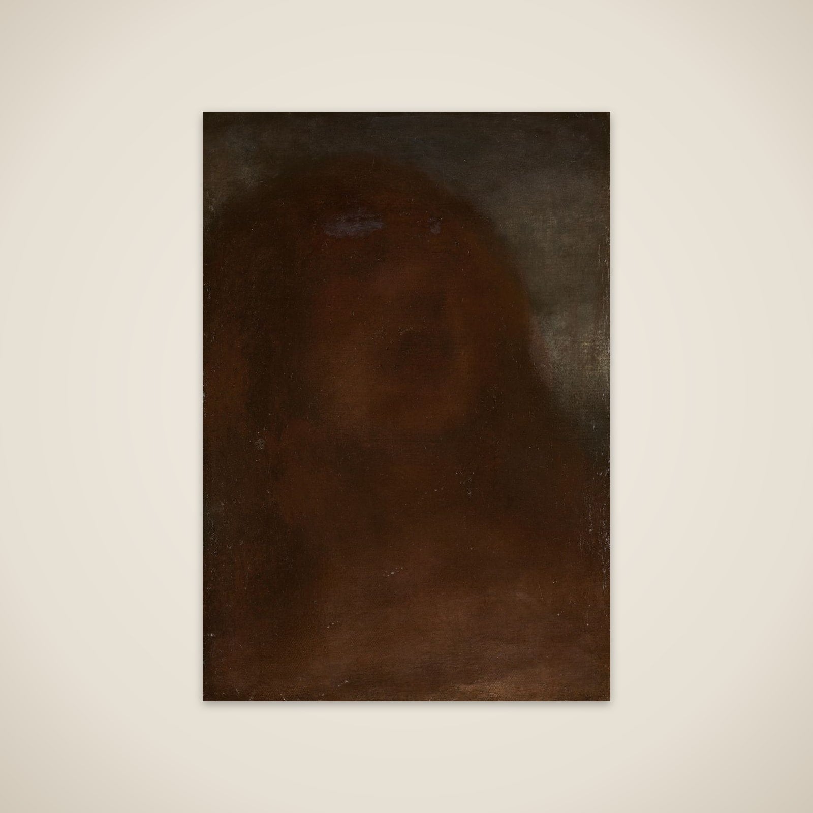 Kop van een vrouw, genaamd 'A fair beauty' unframed print