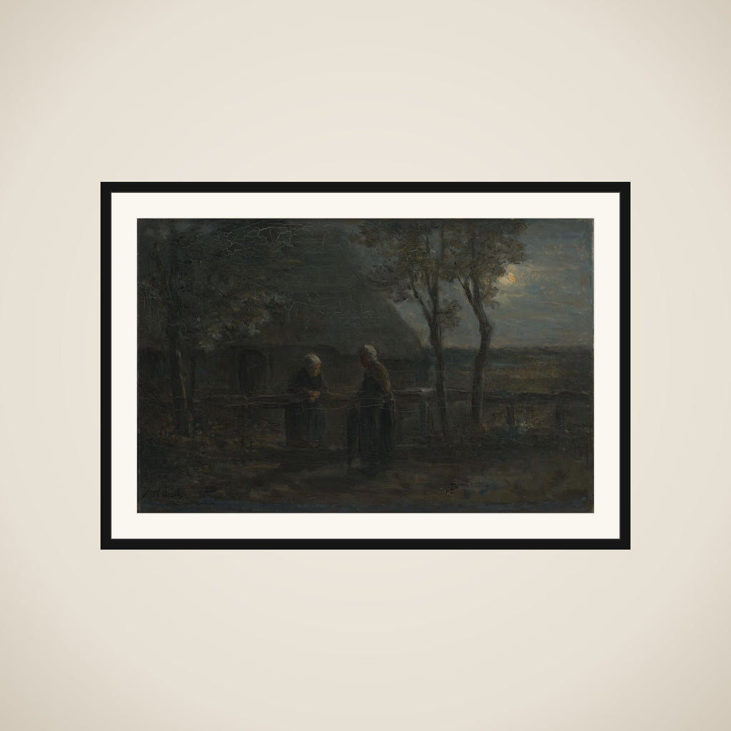 'Neighborly Gossip' framed