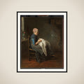 'The Little Seamstress' framed