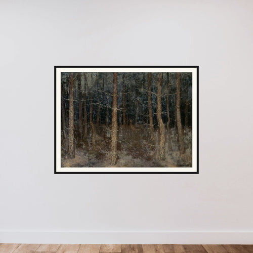 'Mystieke paden': bosgezicht framed — shown to scale