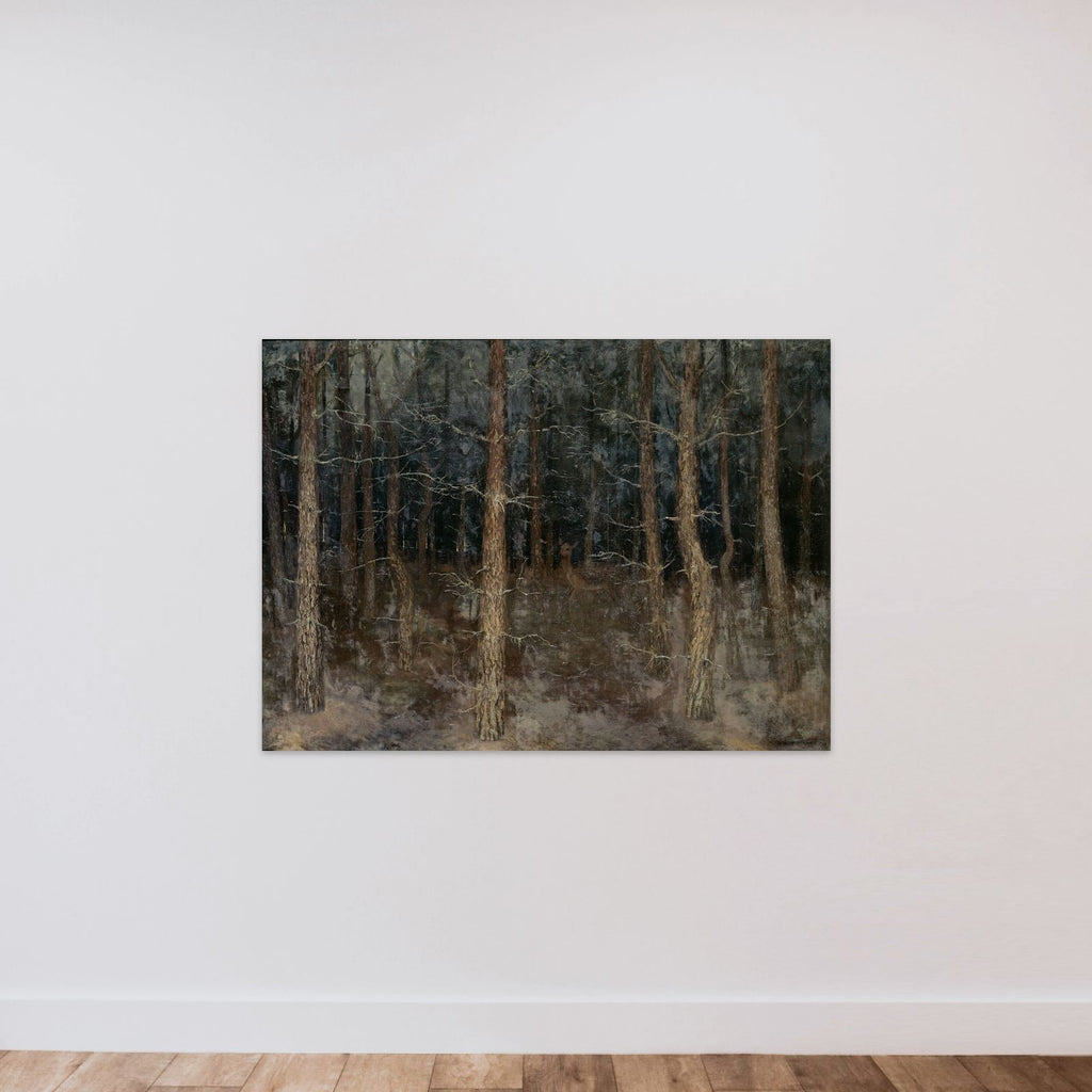 'Mystieke paden': bosgezicht unframed — shown to scale