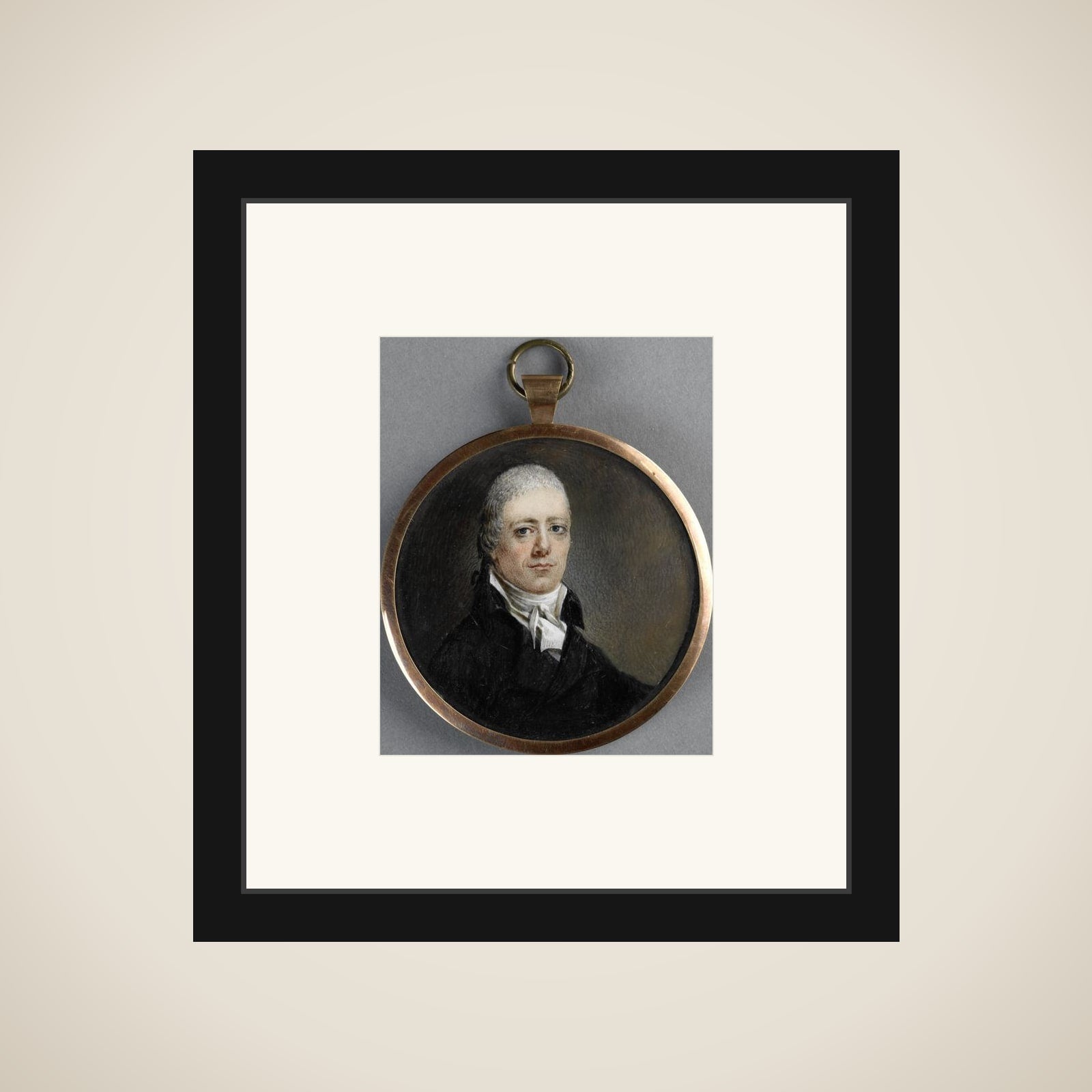 Portrait of een man framed