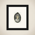 Portrait of een young woman framed
