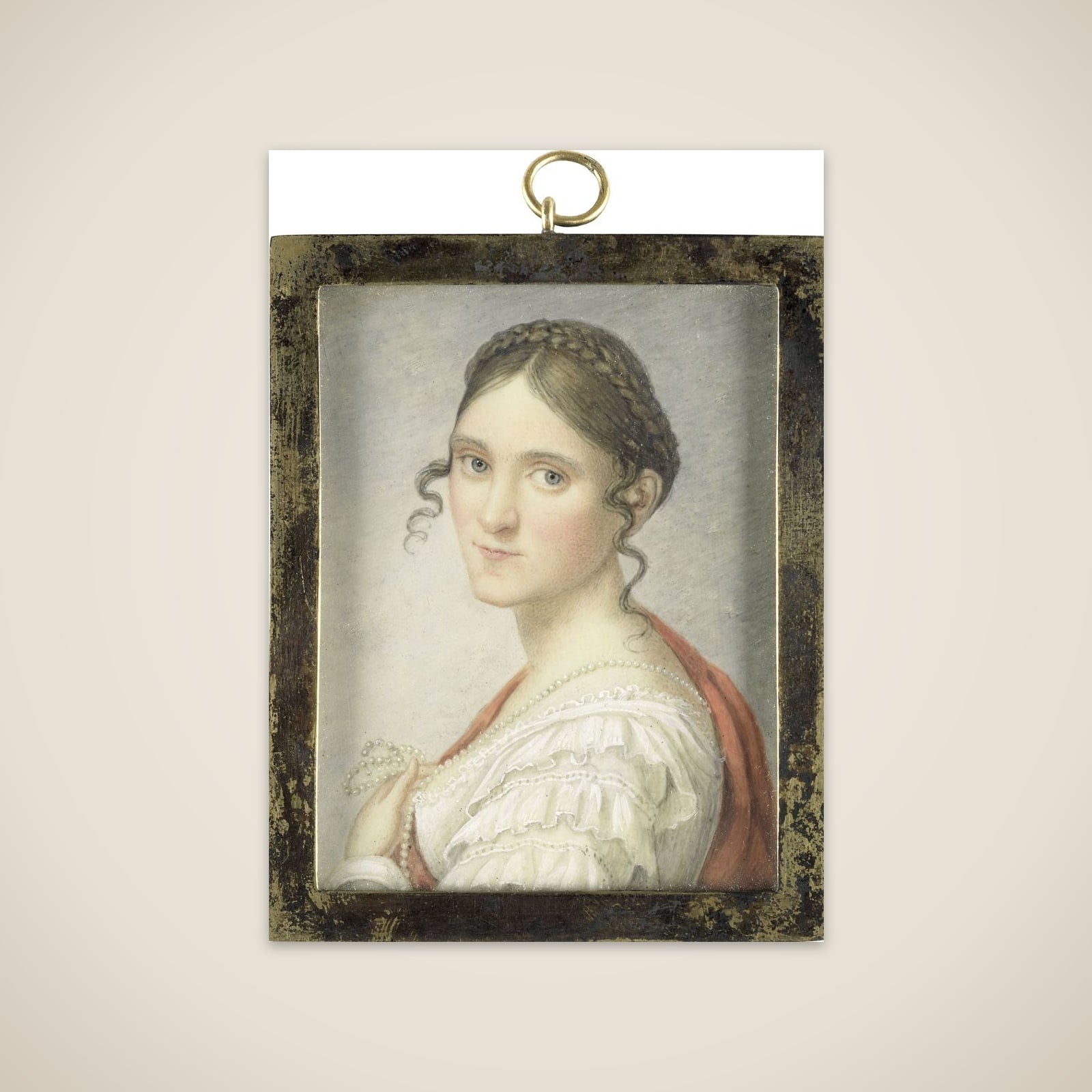 Portrait of een vrouw unframed print