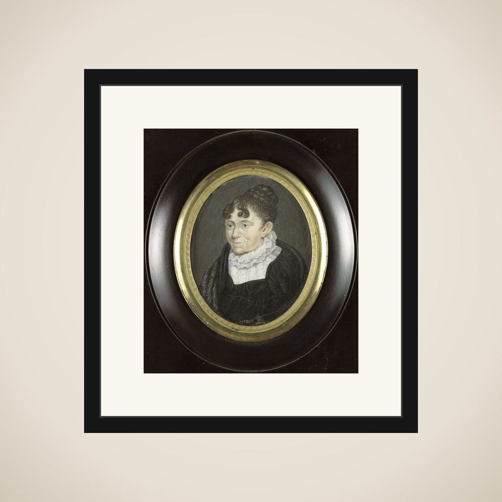 Portrait of een oude dame framed