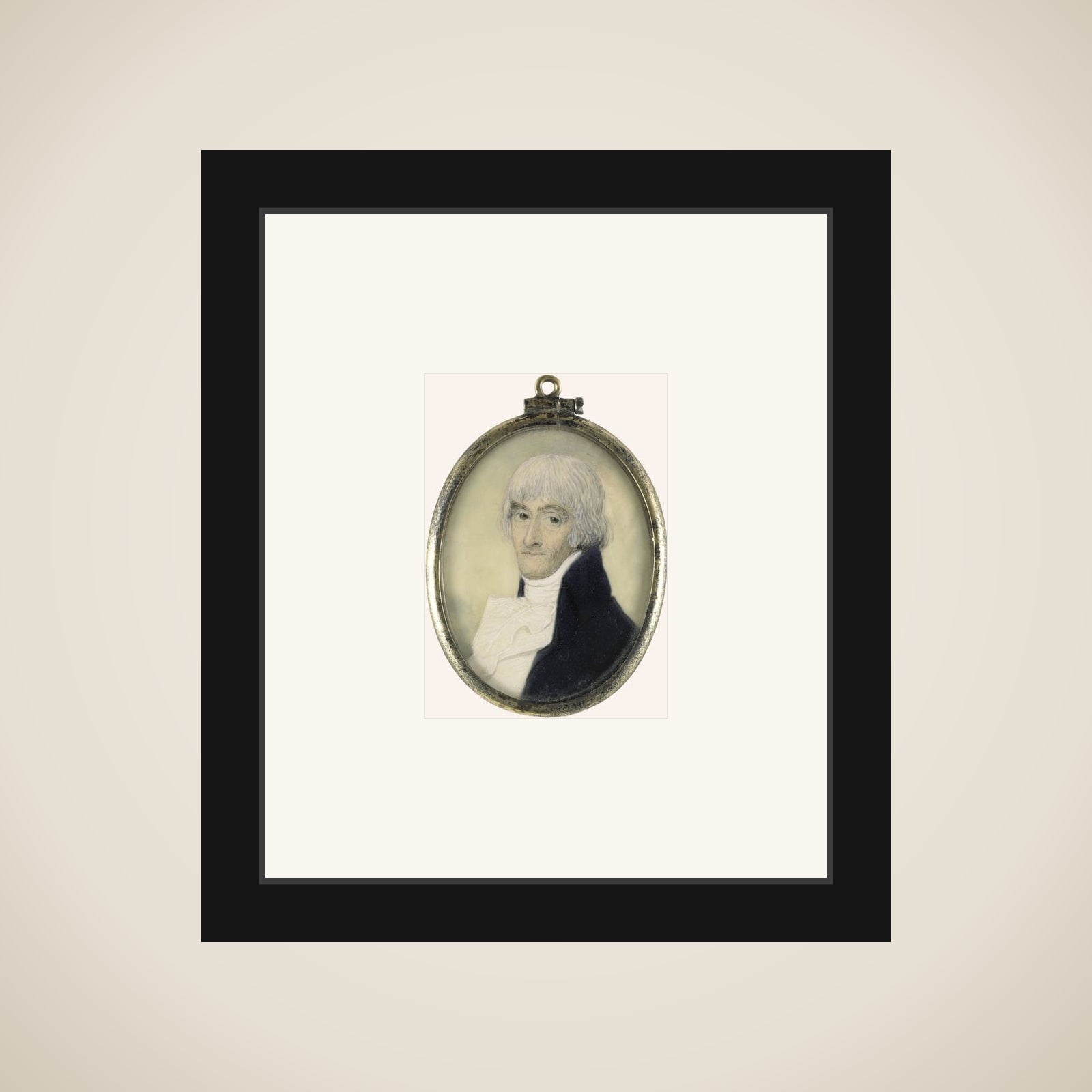 Portrait of een man framed