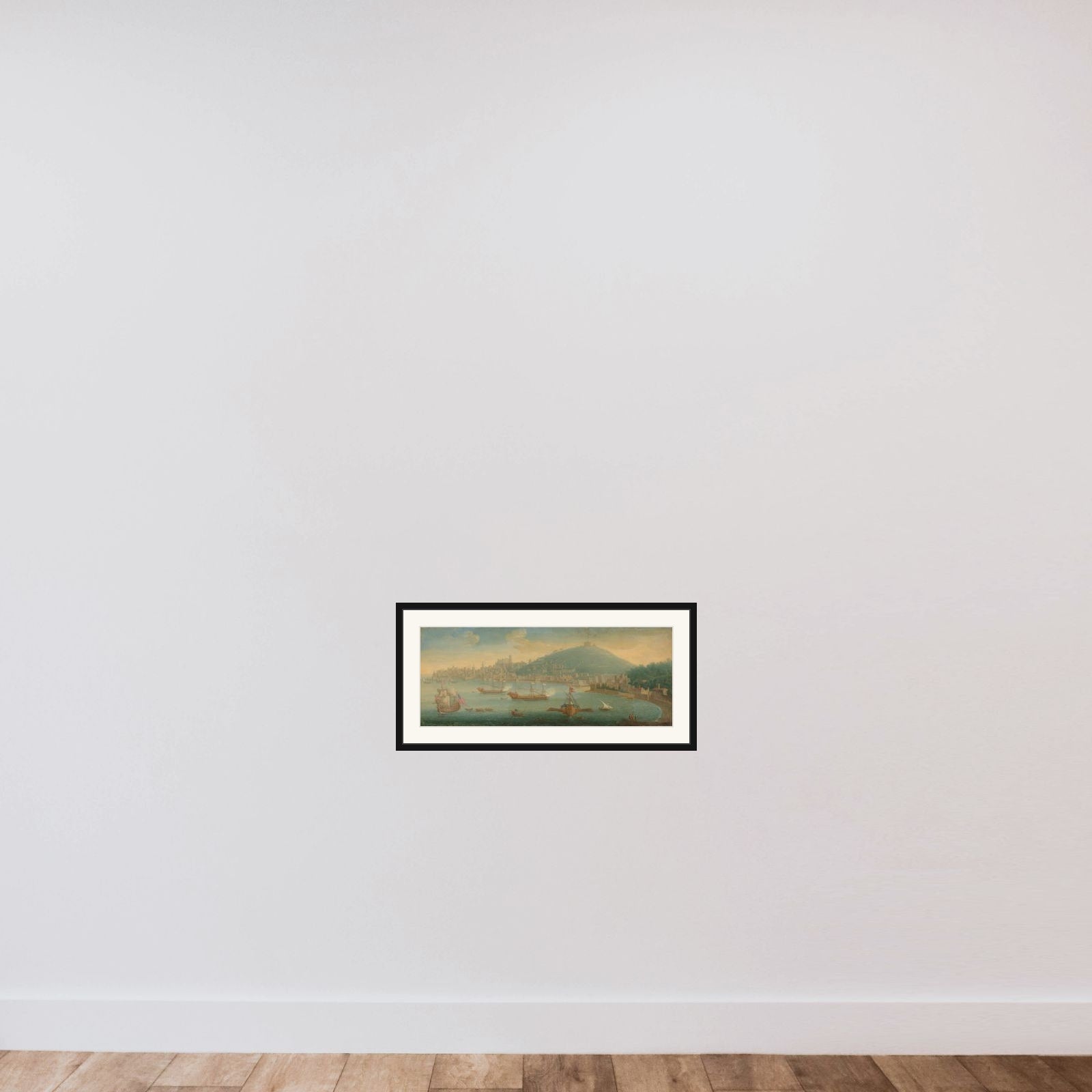 View of Napels framed — shown to scale