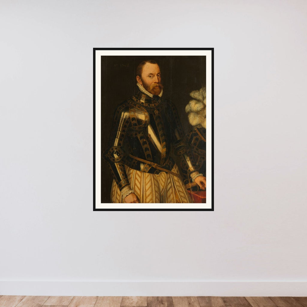 Portrait of Philippe de Montmorency, Count of Horne, Admiral of the Netherlands, Member of the Council of State framed — shown to scale