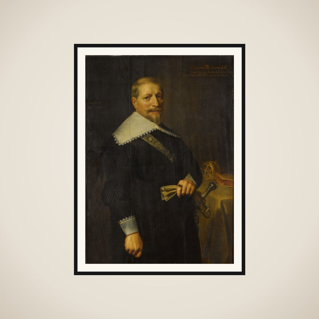 Portrait of Adam Westerwolt, Extra-ordinary Councilor of the Dutch East India Company framed