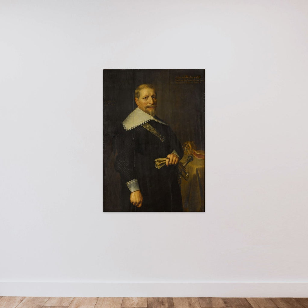 Portrait of Adam Westerwolt, Extra-ordinary Councilor of the Dutch East India Company unframed — shown to scale