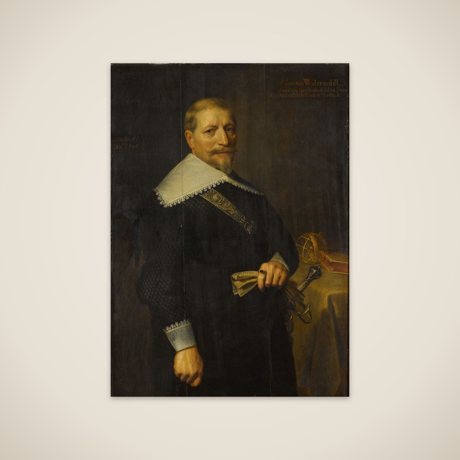 Portrait of Adam Westerwolt, Extra-ordinary Councilor of the Dutch East India Company unframed print