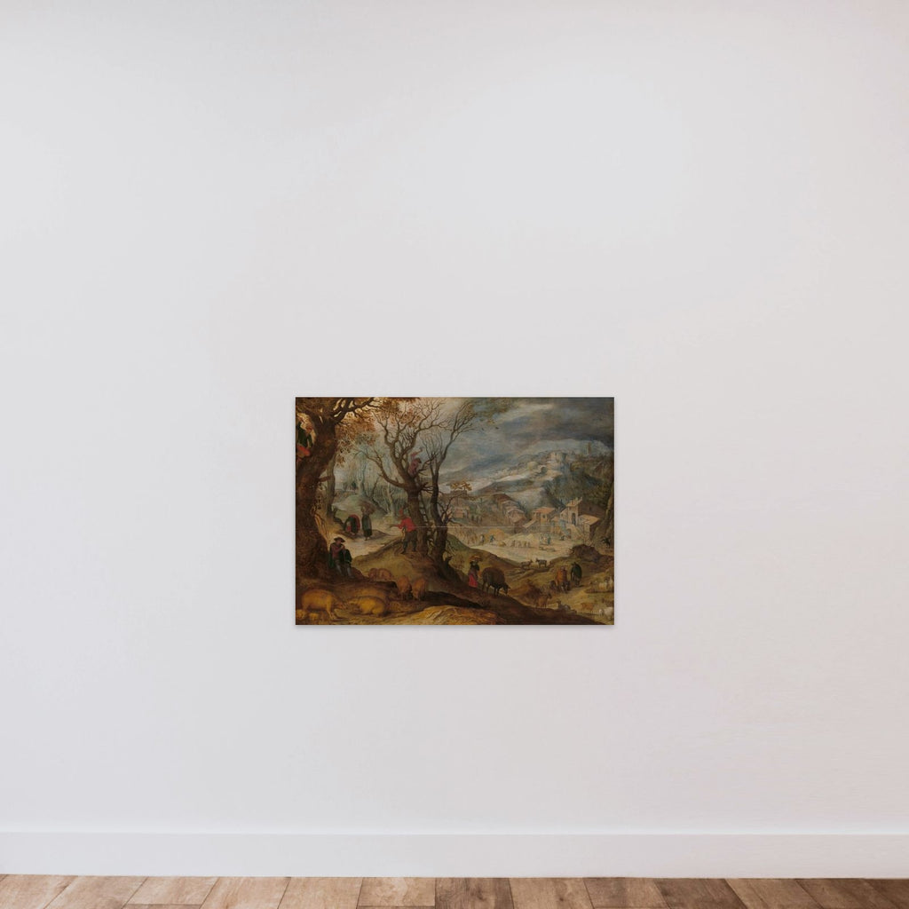 Winter Landscape unframed — shown to scale