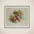 Four Putti Carrying a Fruit Basket framed