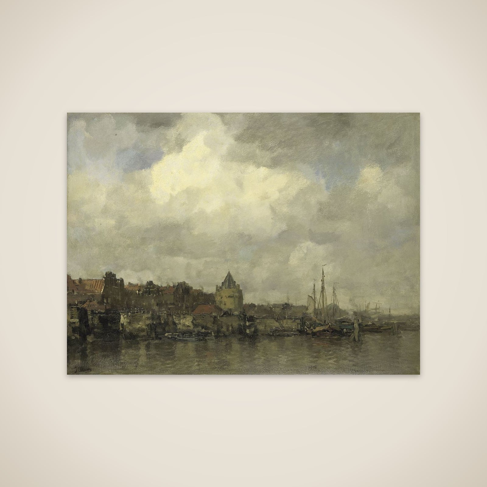 De Schreierstoren aan de Buitenkant te Amsterdam unframed print