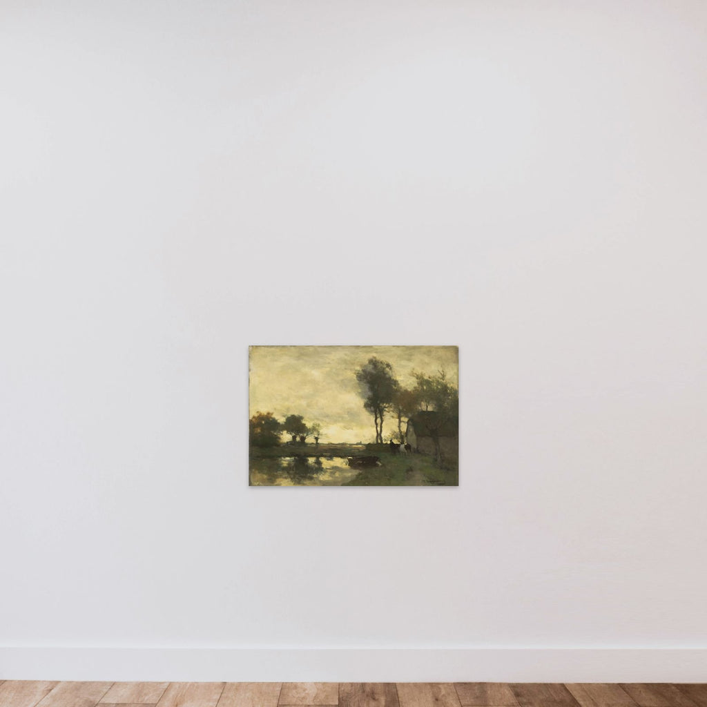Landscape with boerderij bij een plas unframed — shown to scale