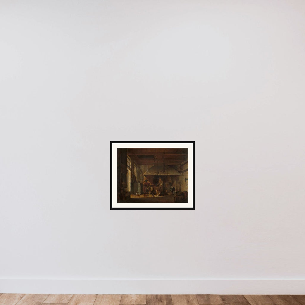 The Distillery of Apothecary A. d'Ailly in the Ramparts of the Zaagmolenpoort, Amsterdam framed — shown to scale