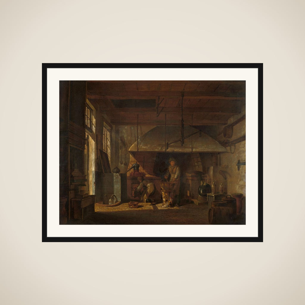 The Distillery of Apothecary A. d'Ailly in the Ramparts of the Zaagmolenpoort, Amsterdam framed