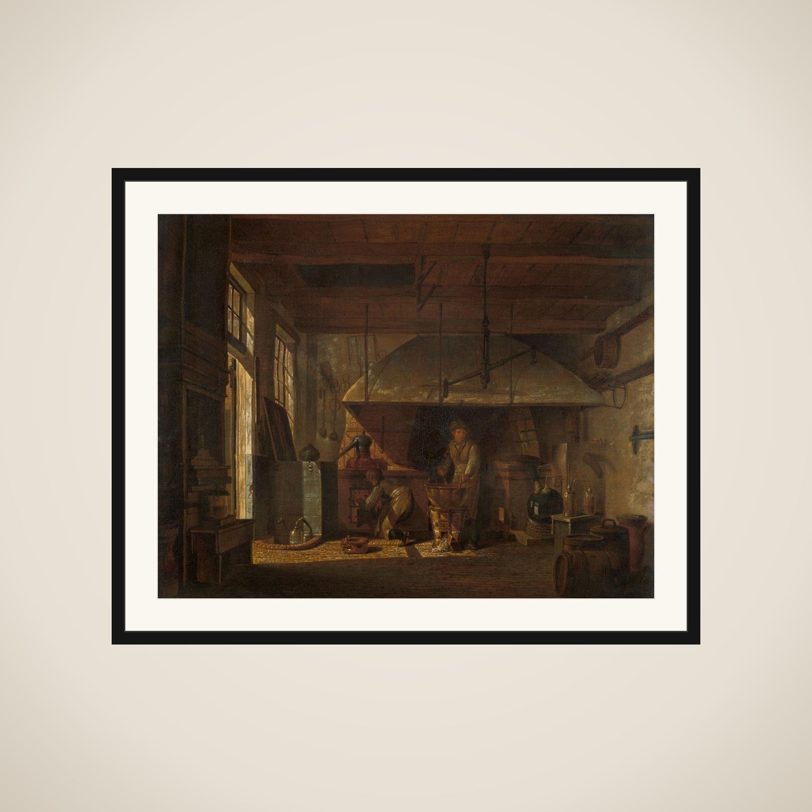 The Distillery of Apothecary A. d'Ailly in the Ramparts of the Zaagmolenpoort, Amsterdam framed