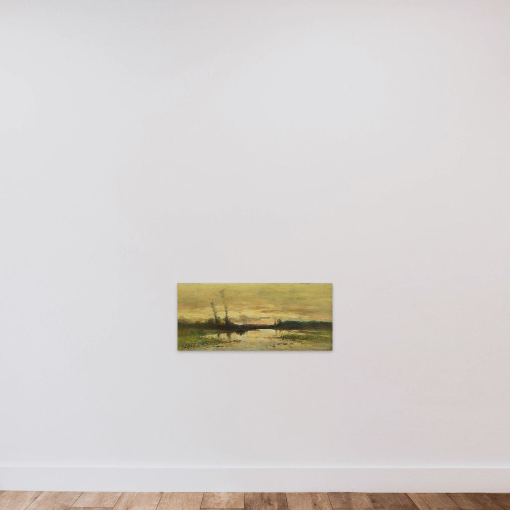 Landschap aan de vaart bij Hilversum unframed — shown to scale