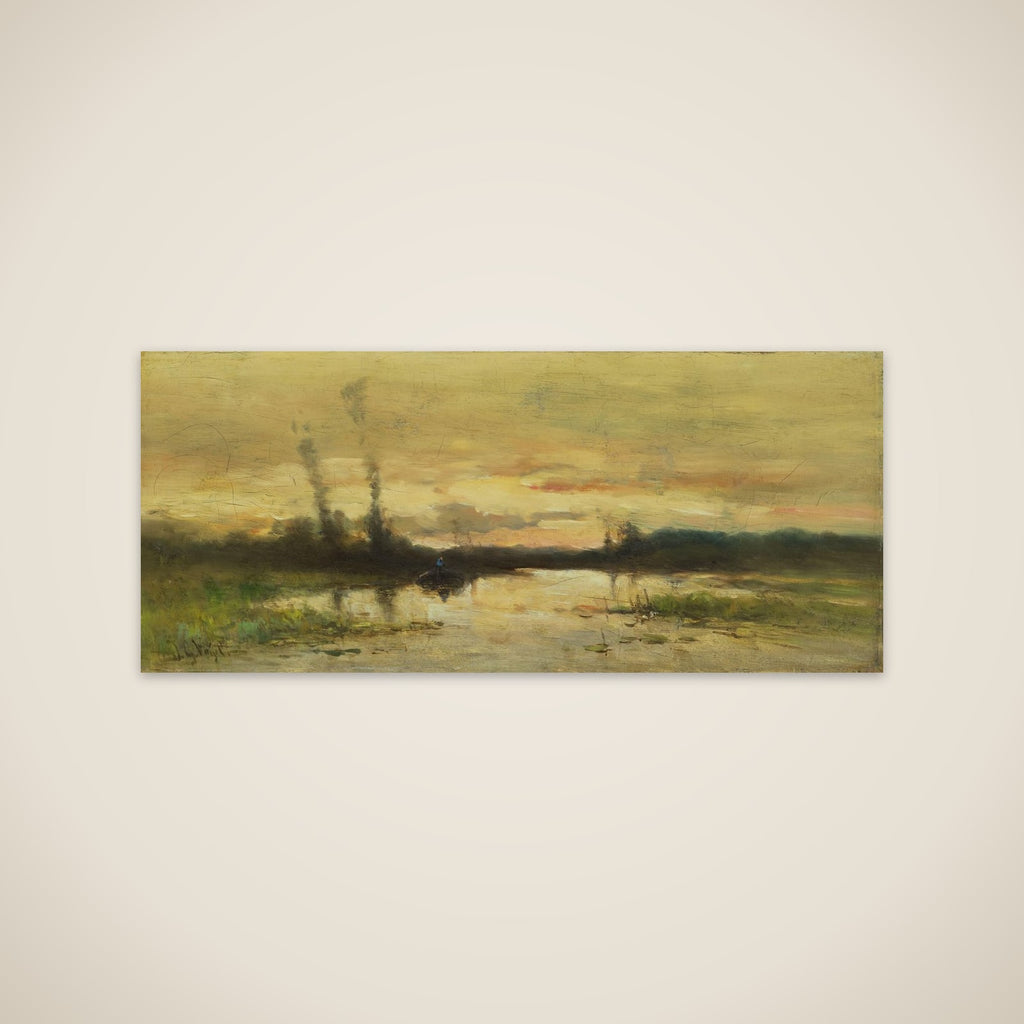 Landschap aan de vaart bij Hilversum unframed print