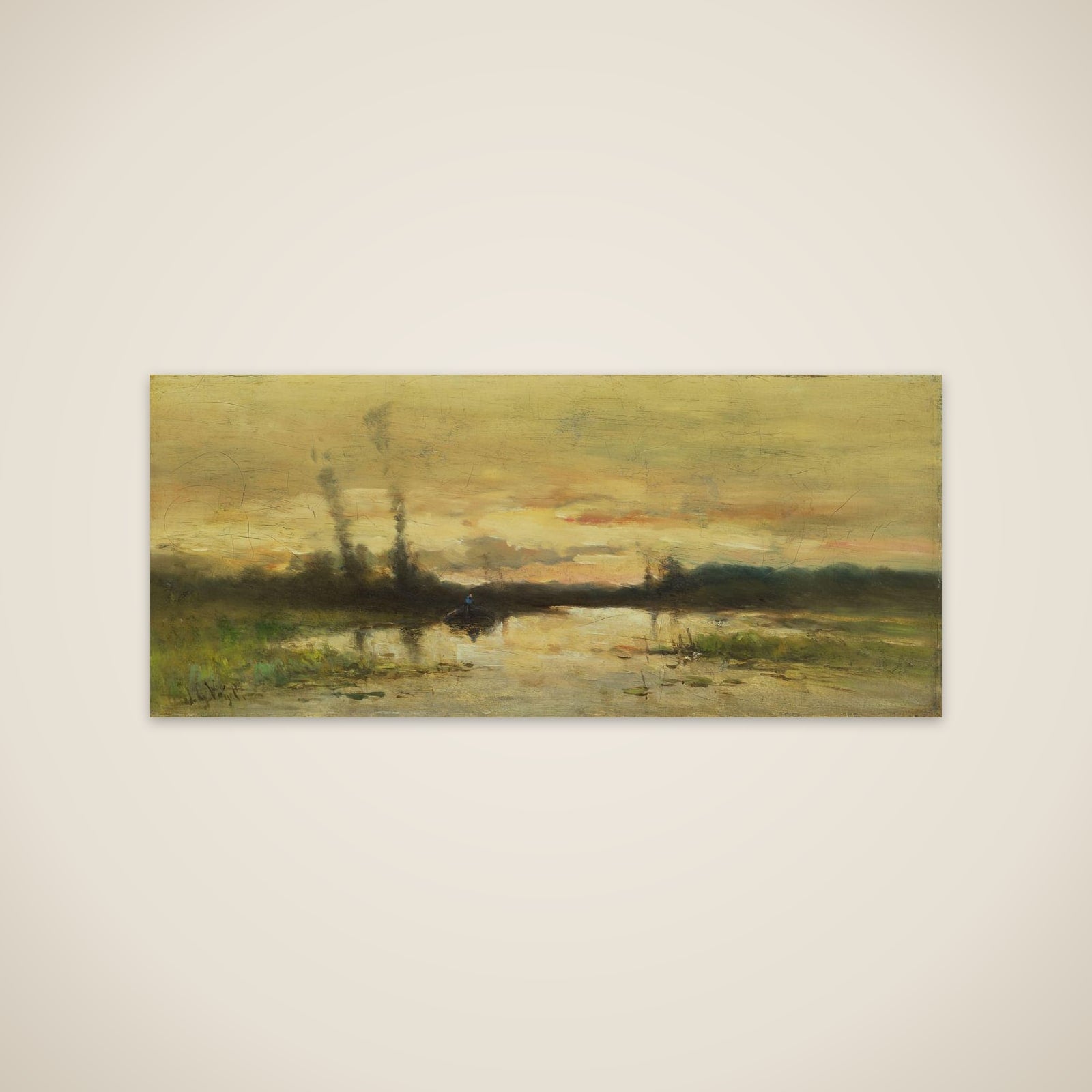 Landschap aan de vaart bij Hilversum unframed print
