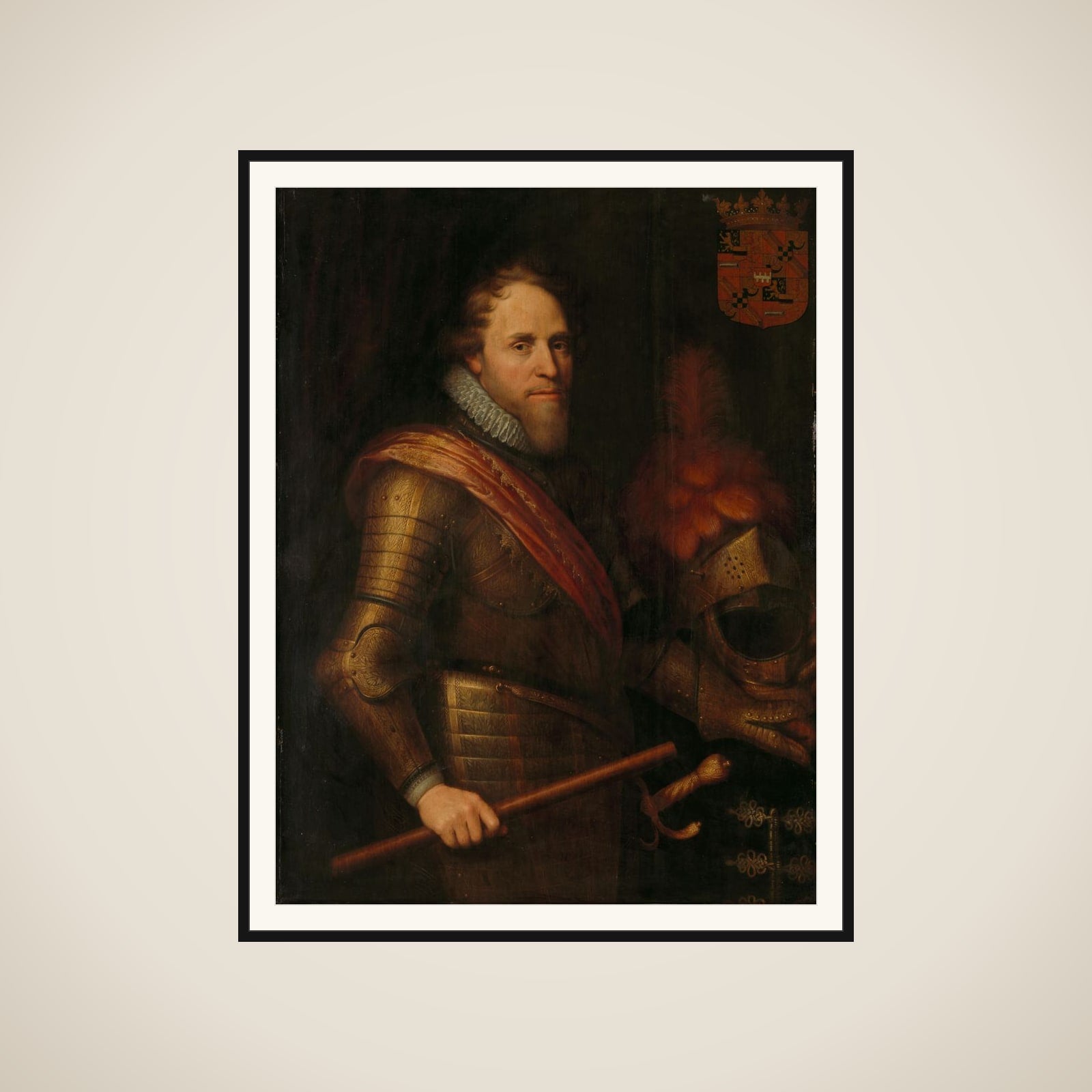 Portrait of Maurits (1567-1625), Prince of Orange framed