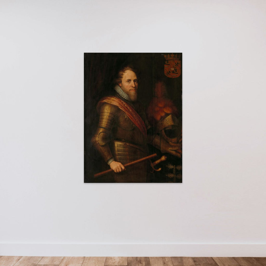 Portrait of Maurits (1567-1625), Prince of Orange unframed — shown to scale