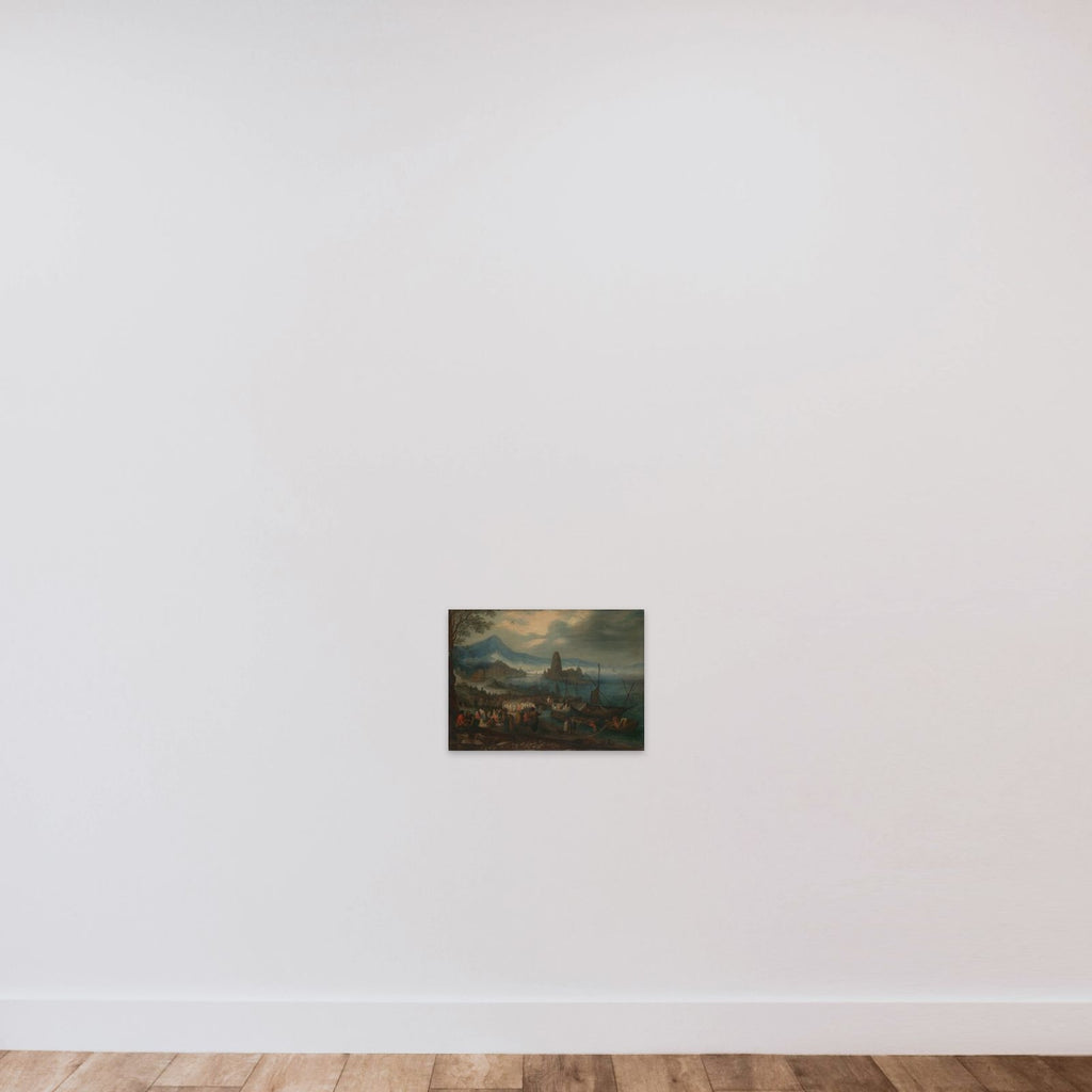 The Sermon on the Sea of Galilee unframed — shown to scale