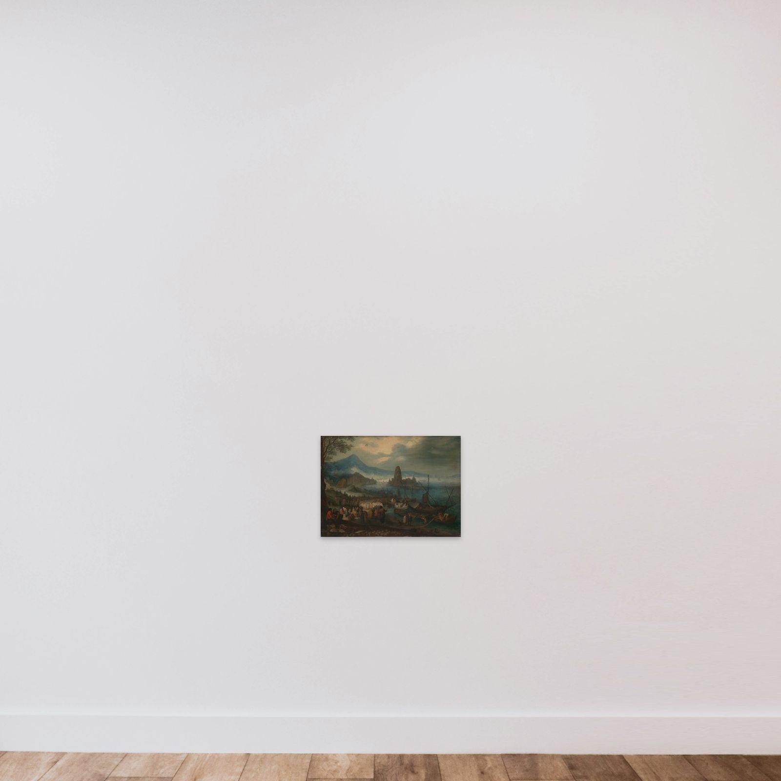 The Sermon on the Sea of Galilee unframed — shown to scale