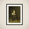 A Dog on a Chair framed