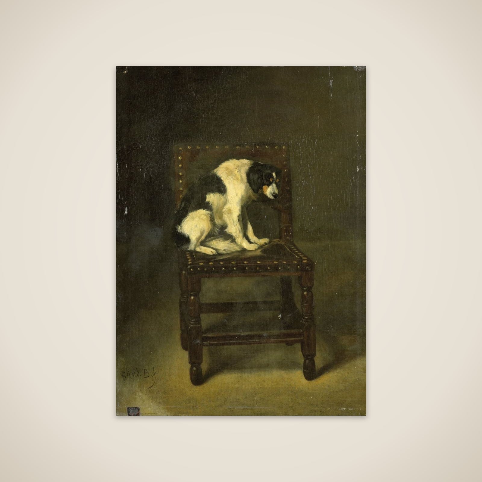 A Dog on a Chair unframed print