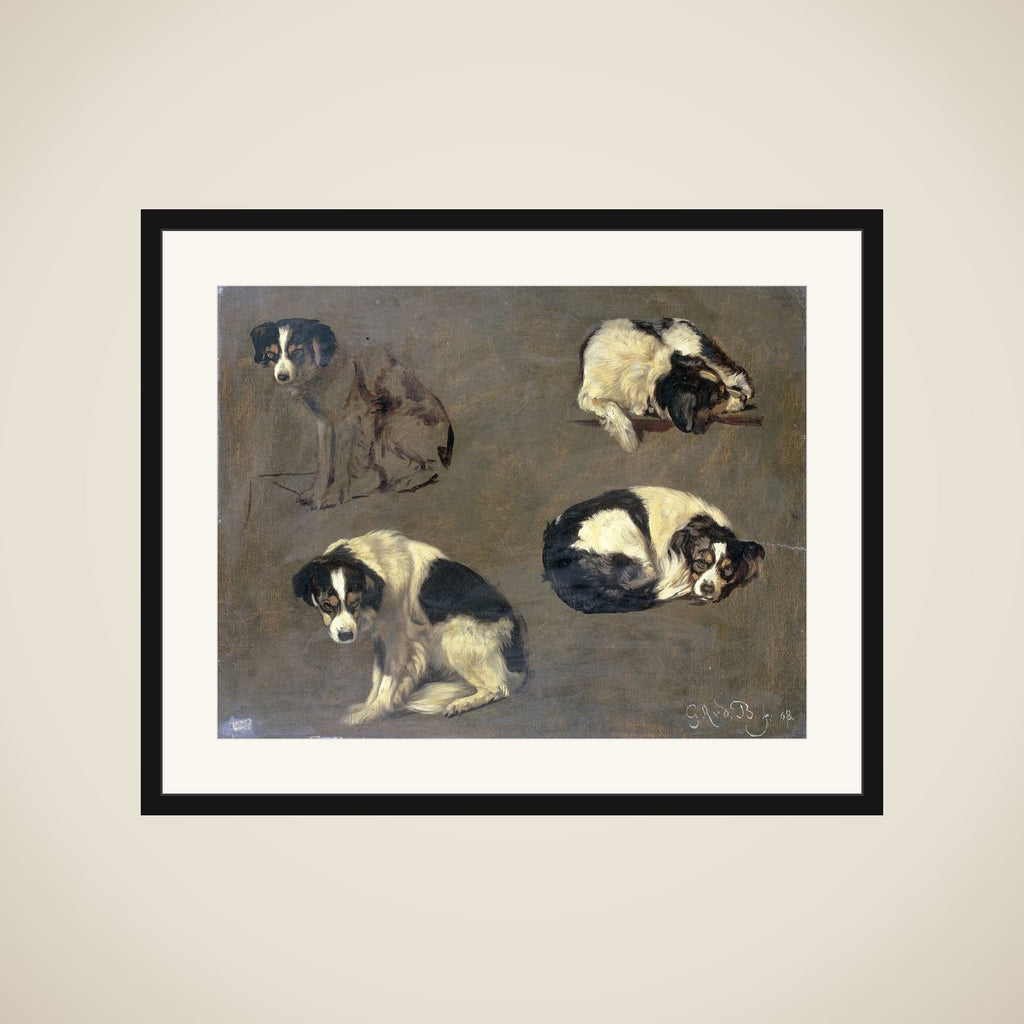 Four Studies of a Dog framed
