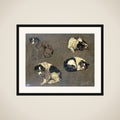 Four Studies of a Dog framed