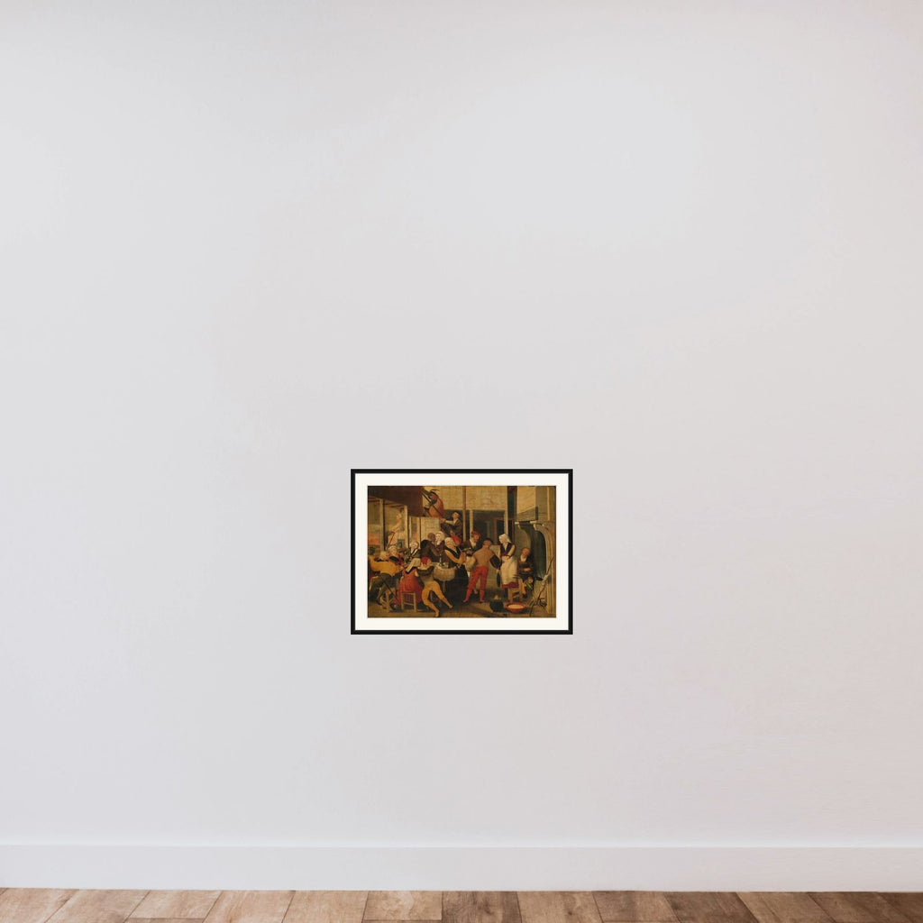 Party in a Brothel framed — shown to scale