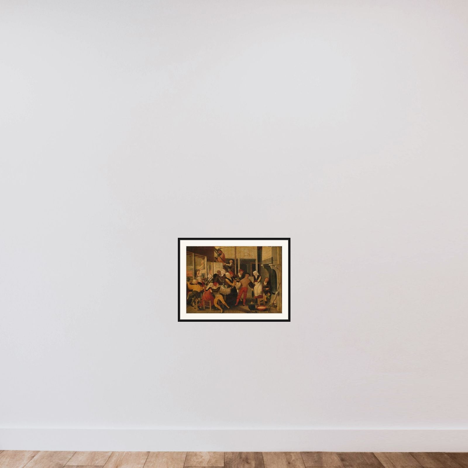 Party in a Brothel framed — shown to scale