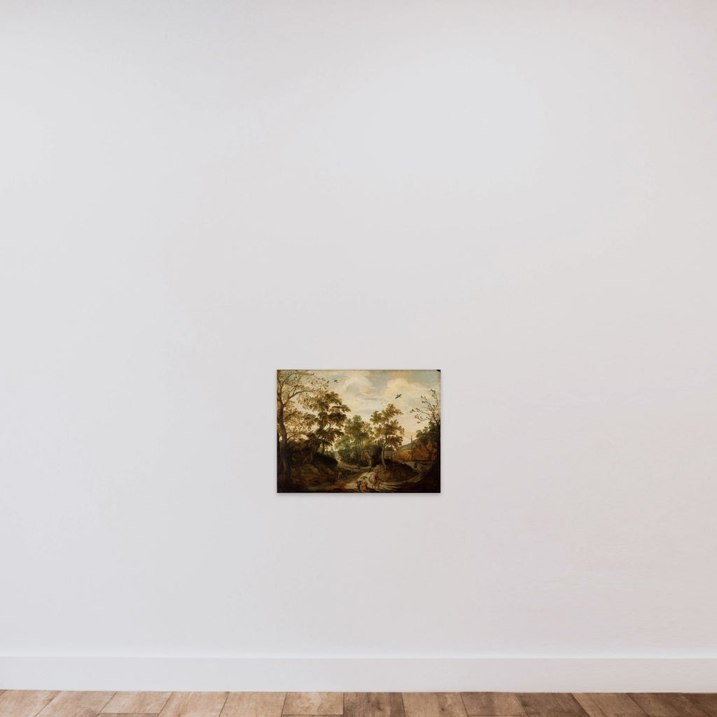 View of a Village unframed — shown to scale