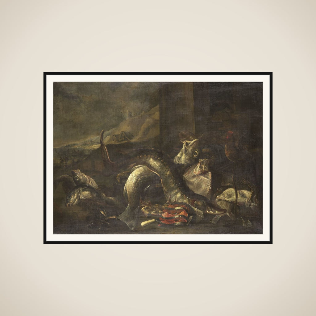 Still Life with Fish framed
