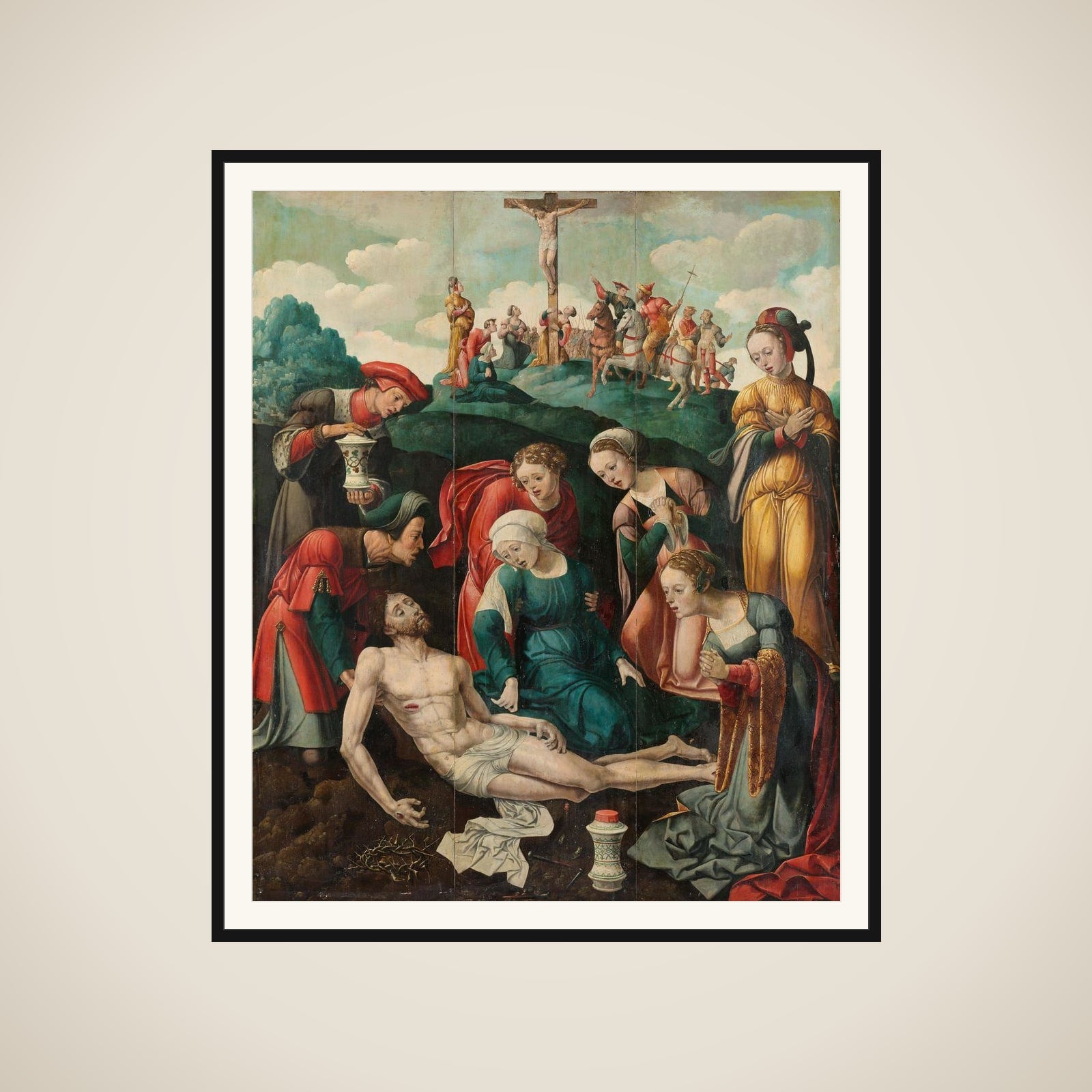 The Lamentation of Christ framed