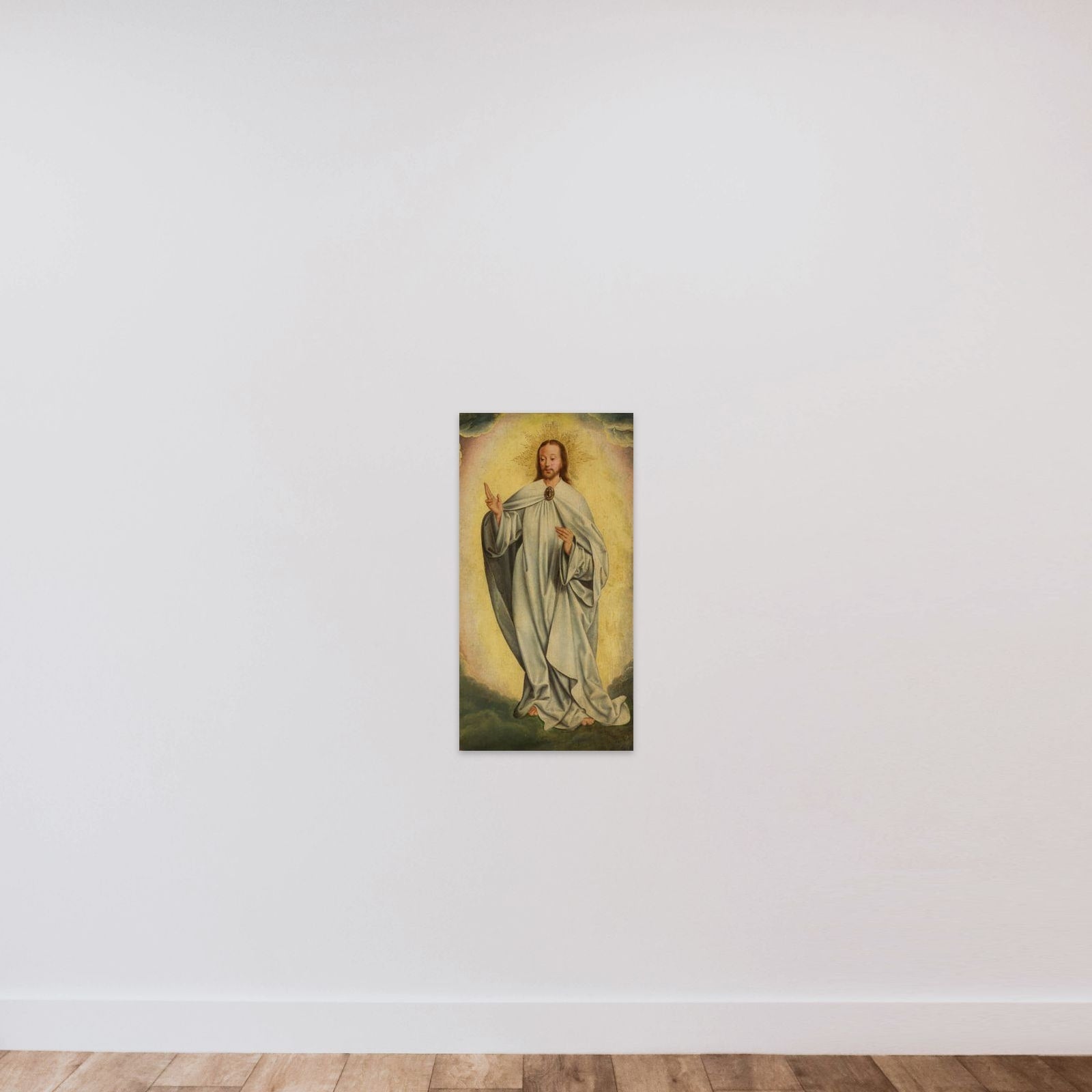 Fragment with the Transfiguration of Christ (Resurrection) unframed — shown to scale