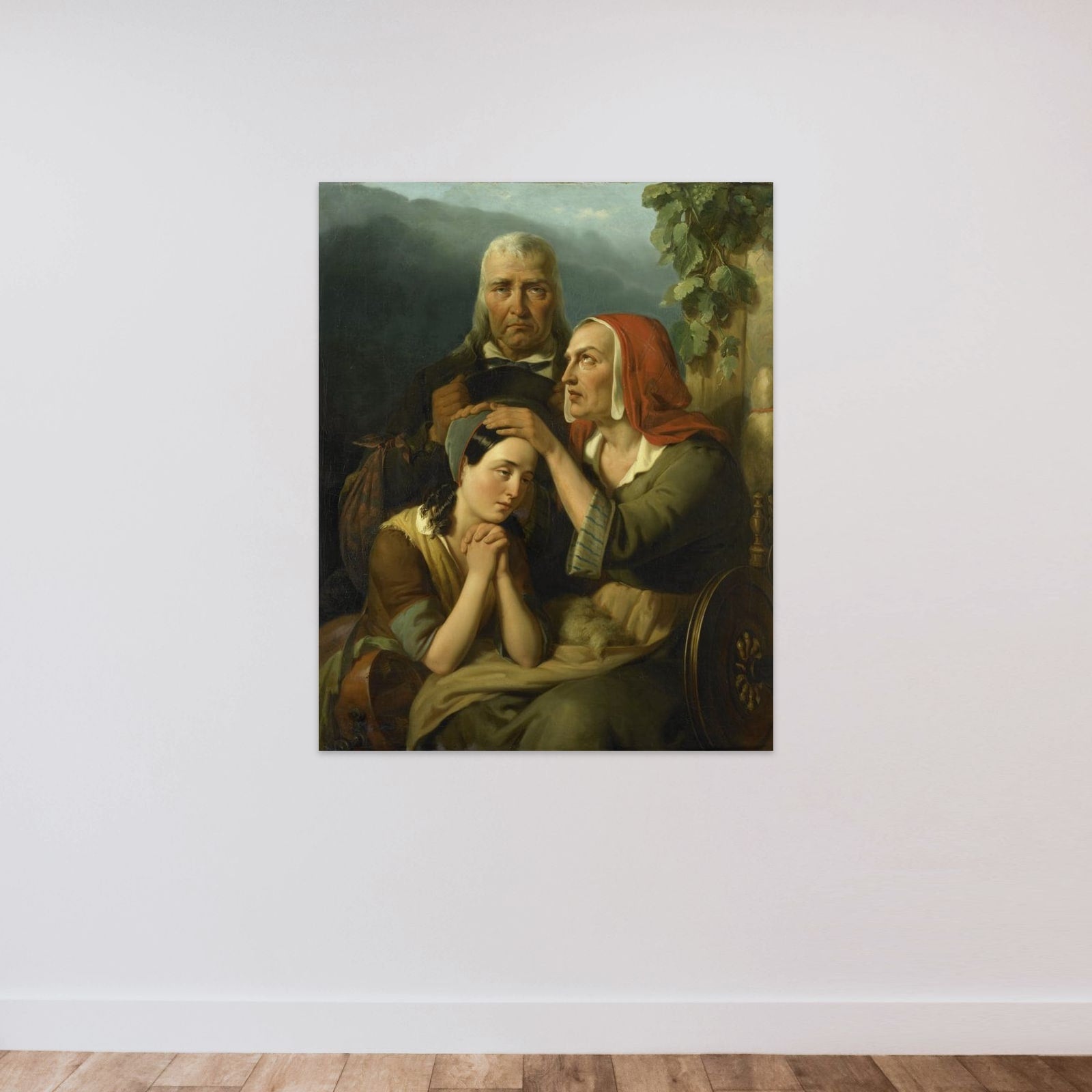 'A Mother's Blessing' unframed — shown to scale