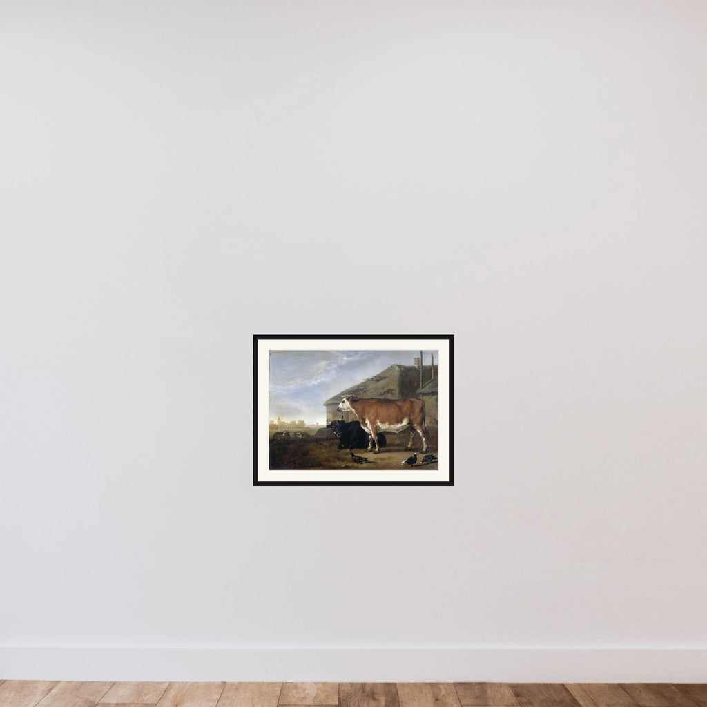 Cattle framed — shown to scale