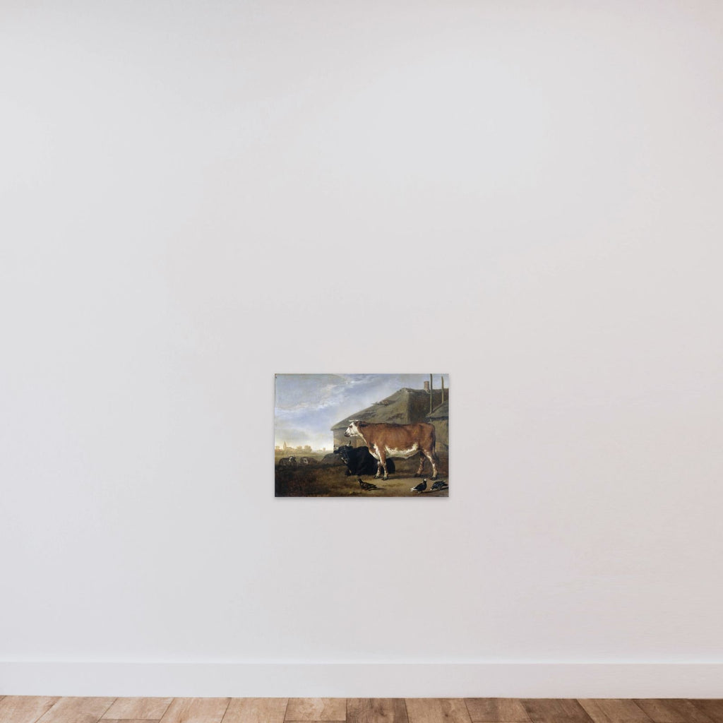 Cattle unframed — shown to scale