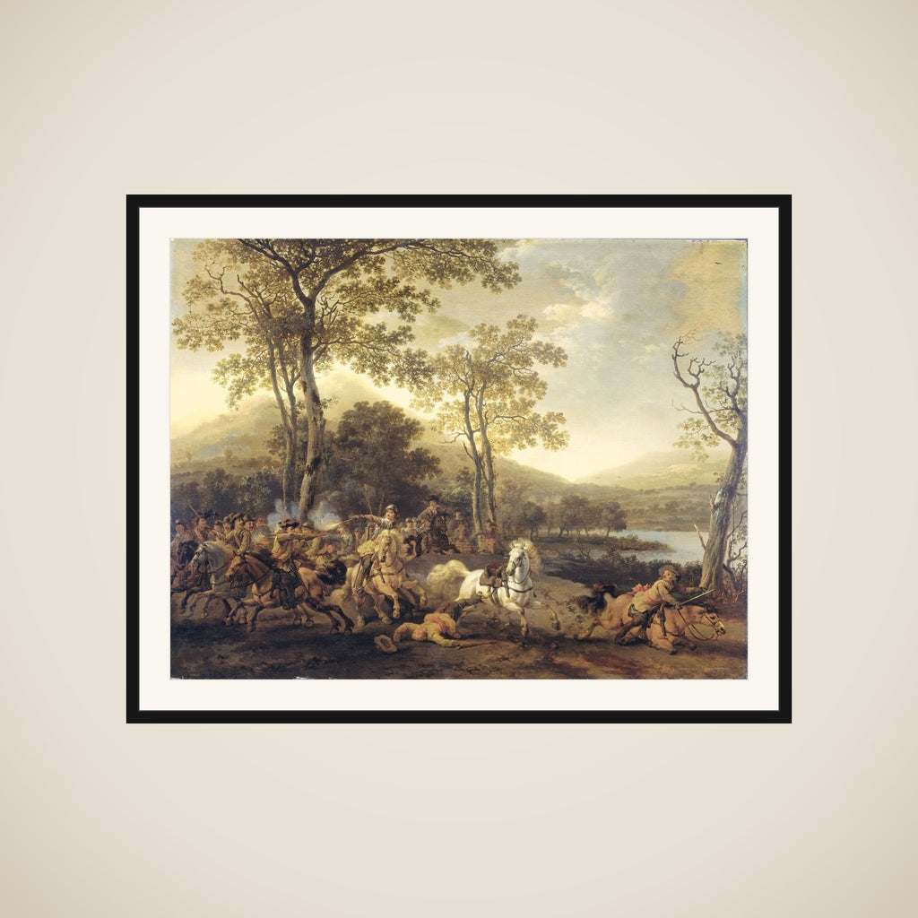 Cavalry Skirmish framed