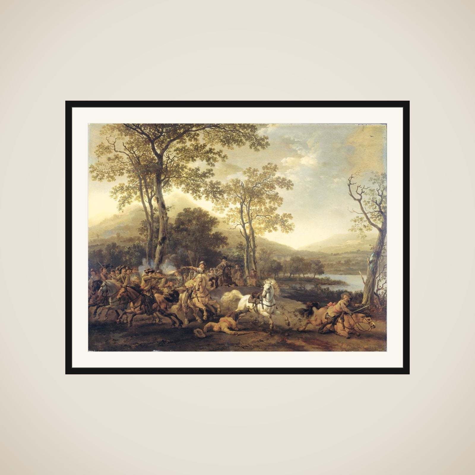 Cavalry Skirmish framed